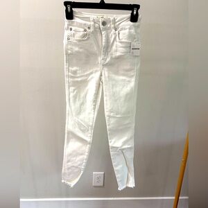 Club Monaco White Ankle Cropped Jeans